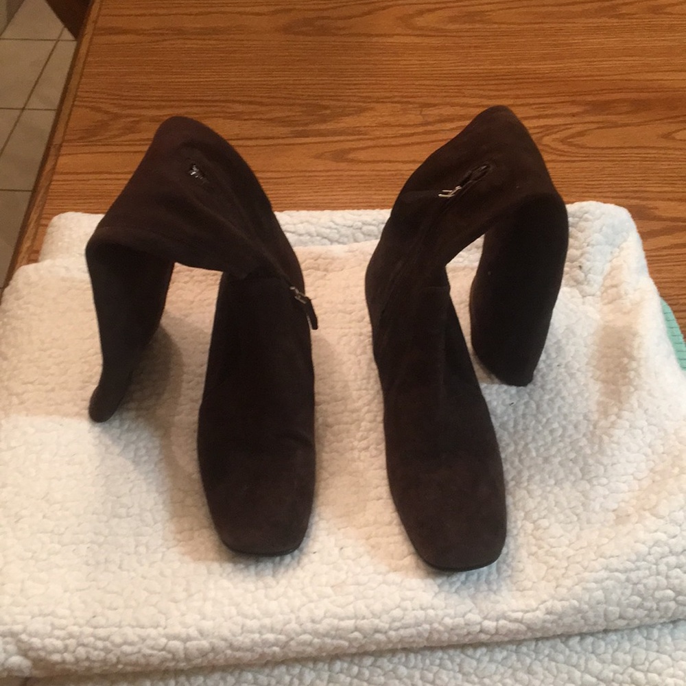 Knee high brown suede Prada boots size 8.5
